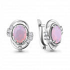 Серьги 47412606А нано опал роз